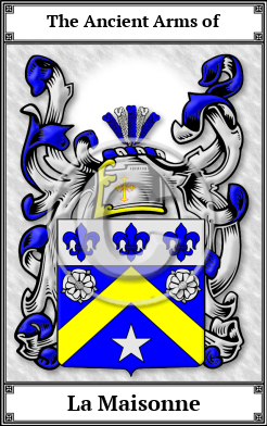 La Maisonne Family Crest Download (JPG)  Book Plated - 150 DPI